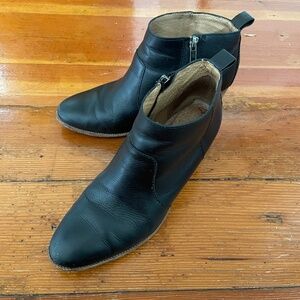 Madewell Black Leather Booties